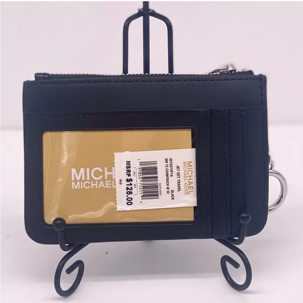 Michael Kors Quilted Coinpouch Small Wallet Black